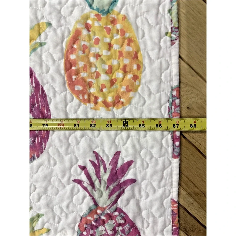 Pineapple Quilt Full Queen Reversible Quilt + 2 Matching Pillow Shams 92